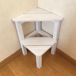（fujimaru様限定）木製コーナー物置（送料無料）アンティーク風仕上げ