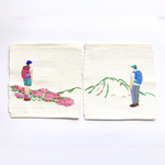 《セミオーダー》ペアで使える山の刺繍コースター