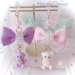 🧸クマ＆リボン　イヤリング🎀