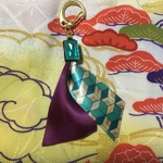 送料無料　鬼　幾何学模様　キーホルダー　滅