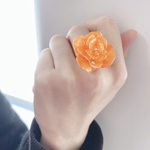 大きな薔薇のリング・ローズオレンジ