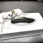 真っ白☆プードルティッシュケース
