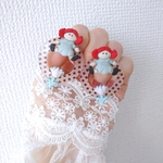 ガール✳ドットフープピアス   /個性的 春 レトロ ドット フラワー