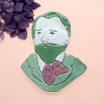 【陶器/粘土】ブラームス　ブローチ　マグネット