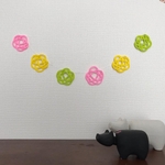 梅結びの和ガーランド（春色Sサイズ）お食い初め、七五三、ひな祭りにも