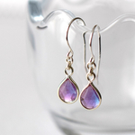 silver925 Antique Saphiret purple ピアス