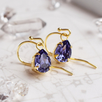 swarovski ドロップピアス -タンザナイト- イヤリング
