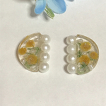 【再販】パールとミモザのピアスorイヤリング