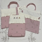 再販！かわいいフリル刺繍さくらんぼ☆入学入園3点セット