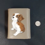 【むぎむぎ様専用】高品質革財布　キャバリアちゃん