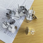 ghs10[500個]10mm 平皿ピアス キャッチセット シルバー