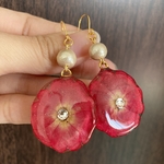 まんまる薔薇ピアス［送料無料］