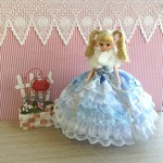 リカちゃん お姫様ドレス 一点物☆ブルー