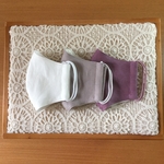春＊3色セット＊リネンの立体マスク＊ オフホワイト　アンティークモーヴ　ローズピンク　抗菌ガーゼ・ノーズワイヤー選択できます