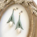 plant earring（チューリップ・白）