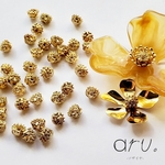 5163)  花芯 5mm 40個 花 中心 つまみ細工 ゴールド 金