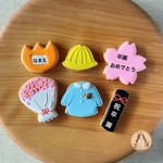 【祝卒園おめでとう　アイシングクッキー6枚セットおまかせギフト用ラッピング】チューリップ名札、さくらプレートへの文字入れ可能です