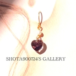 ［再販］［訳あり］葡萄色🍇のピアス／イヤリング