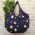 モルモット◆ころんとバッグ◆月とお星様◆スター◆モルモットバッグ◆モルモットグッズ◆小動物グッズ◆グラニーバッグ◆トートバッグ