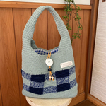 ハンドメイド☆ワンショルダーコットンバッグ