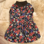 犬服 花柄ワンピ ピンク