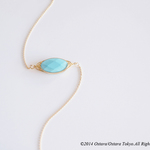 【14KGF】Looping Wrire Bracelet,Gemstone -Turquoise-