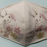 aaachan719様専用【ニットマスクシリーズ】冬のやわらかニットマスク キッズサイズ うさぎちゃんピンク