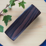 再販-縞黒檀のシンプルなバレッタ（シマコクタンMW2.8）長さ8.8cm×幅2.8cm