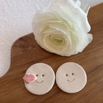 箸置き ペア Moon couple  /  Kiss  [ White ]  