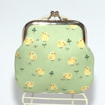 ひよこ柄がま口財布
