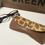 ☆animalハラコ。。メガネケース☆本革オイルレザー☆レッド