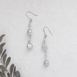 バロック淡水パールのシンプルピアス(イヤリング）