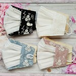 🌟ノーズワイヤー入り🌟　不織布マスクカバー　豪華な花柄の刺繍生地　卒業式　入学式　結婚式にも