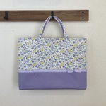 《H&R様オーダー品》花柄×ラベンダー♡リボン レッスンバッグ【入園・入学】