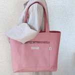 bu.0314様専用ページ　帆布トート　ストロベリークリーム&イングリッシュブラウンA4　11号帆布　