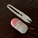 リバティの糸切りはさみケース☆カルトナージュ