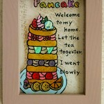 送料無料*ステンドグラス風*パンケーキ・welcome・カフェ♪