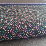 紺色晒し　小花模様