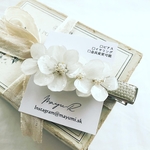 アンデス紫陽花のヘアクリップ＊白
