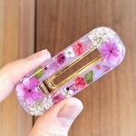 大きめピンクの紫陽花のヘアクリップ