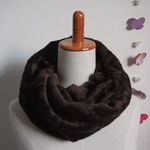 53.ビターなねじりスヌード　黒茶色　