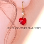 真っ赤なハート♥️のピアス/イヤリング