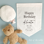 ♡Happy Birthdayタペストリー（くまちゃん）