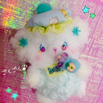 謎めく瞳のポエム姫🍼💙小さなわたあめベビーベア♡くまぬいぐるみ♡哺乳瓶♡baby雑貨　グッズ　りんご