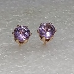 ピンクアメジストスタッドピアス