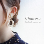レトロチックなパールの大ぶりイヤリング/ピアス