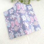 【新書size】パステルカラーのキツネ📖布のブックカバー