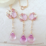 【60】アンティーク ライトローズ ♡ピアス＊イヤリング♡ネックレス