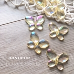 sale♡sale♡350円≫300円【送料無料】オーロラ  アクリル  バタフライビーズ  4pcs