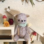 テディベア　パープルカラーの猫さん